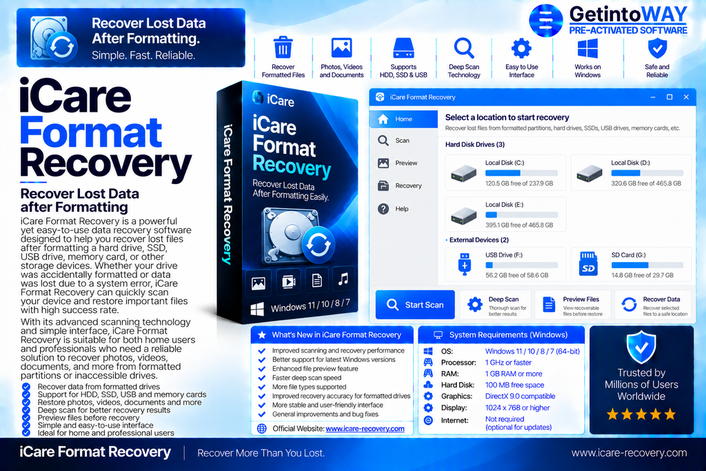 iCare Format Recovery 8.0.1.2 iCare Format Recovery Pre-Activated
