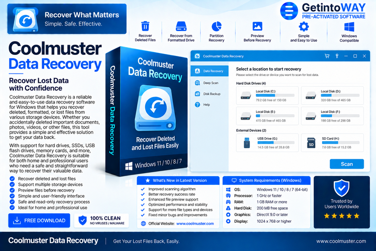 Coolmuster Data Recovery Pre-Activated