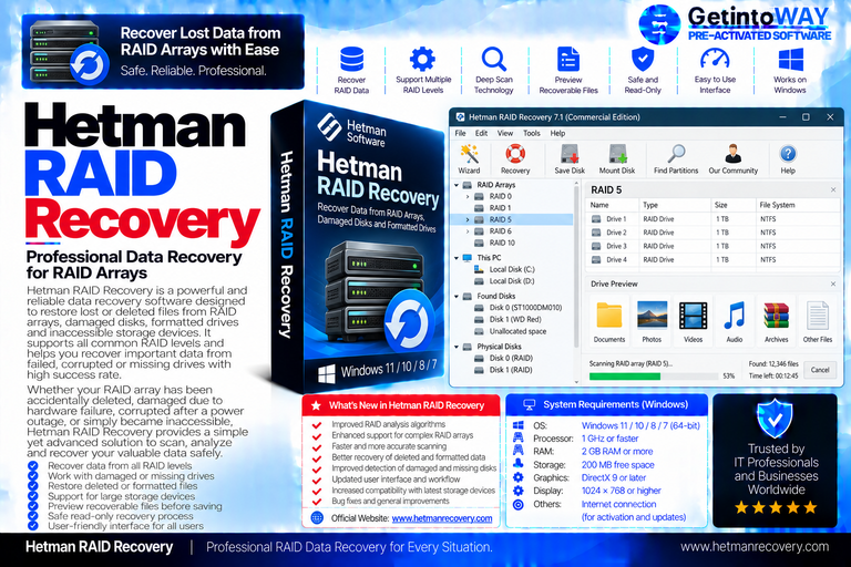 Hetman RAID Recovery Pre-Activated