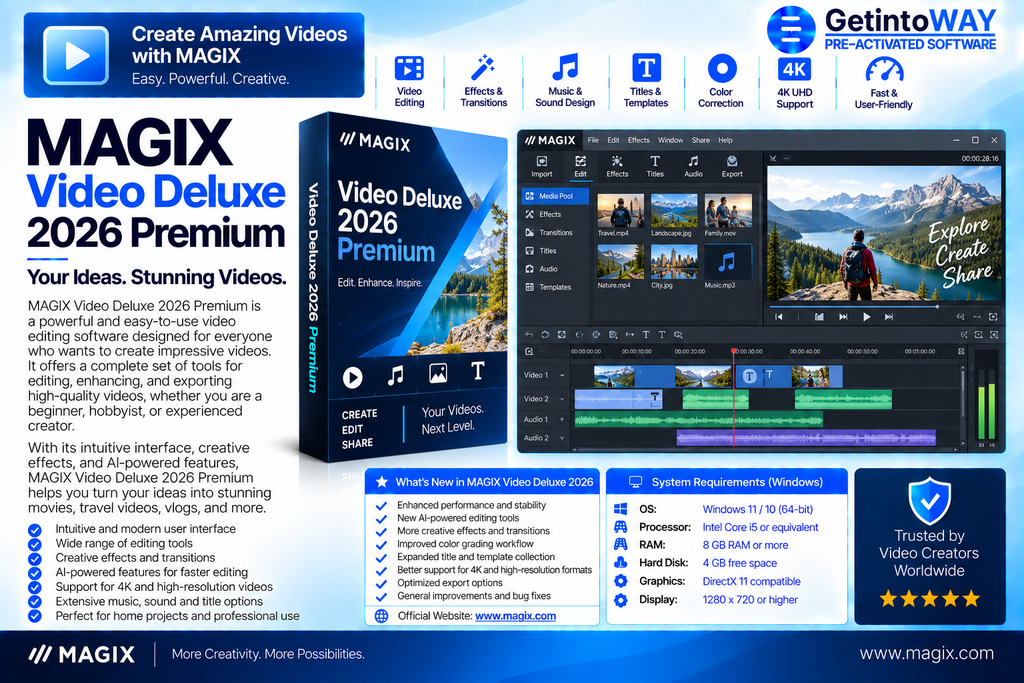 MAGIX Video Deluxe 2027 Pre-Activated
