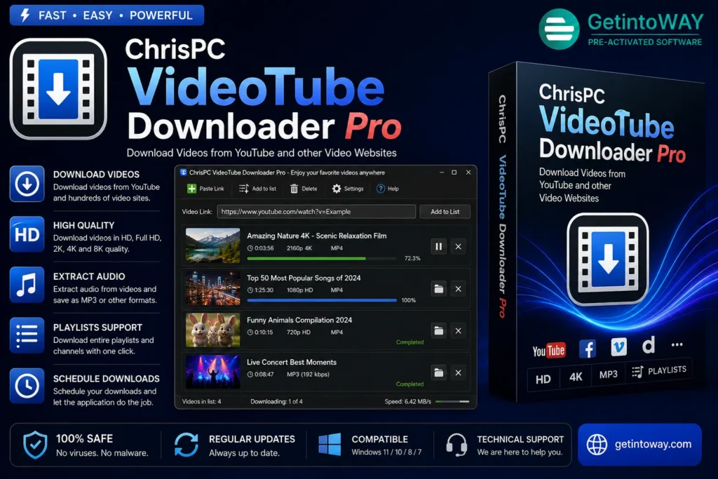 ChrisPC VideoTube Downloader Pro 15.26.0831 ChrisPC VideoTube Downloader Pro Pre-Activated