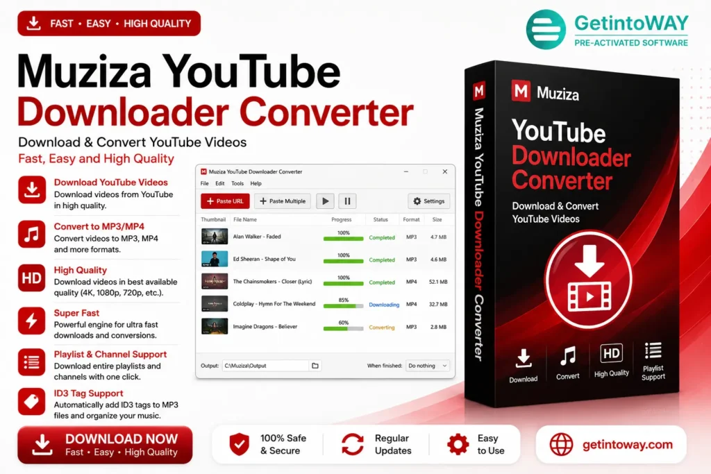 Muziza YouTube Downloader Converter 9.5.13 Muziza YouTube Downloader Converterm Pre-Activated