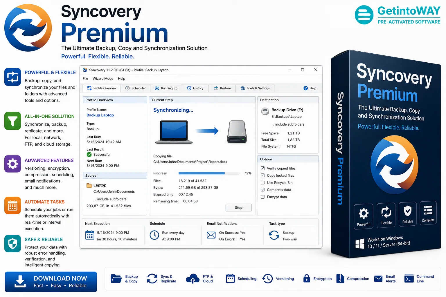 Syncovery Premium 12.6.3.72 Syncovery Premium Pre-Activated