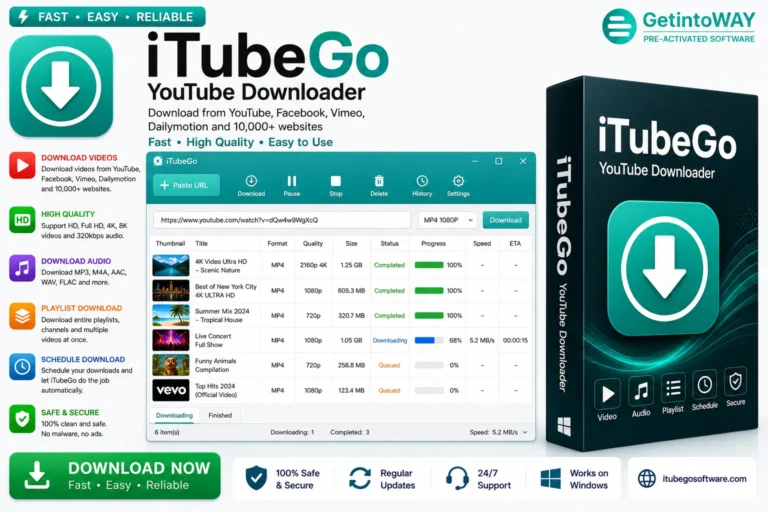 Download iTubeGo Pre-Activated