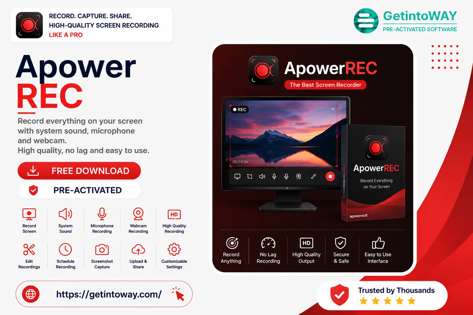 ApowerREC 1.9.1.4 ApowerREC Pre-Activated