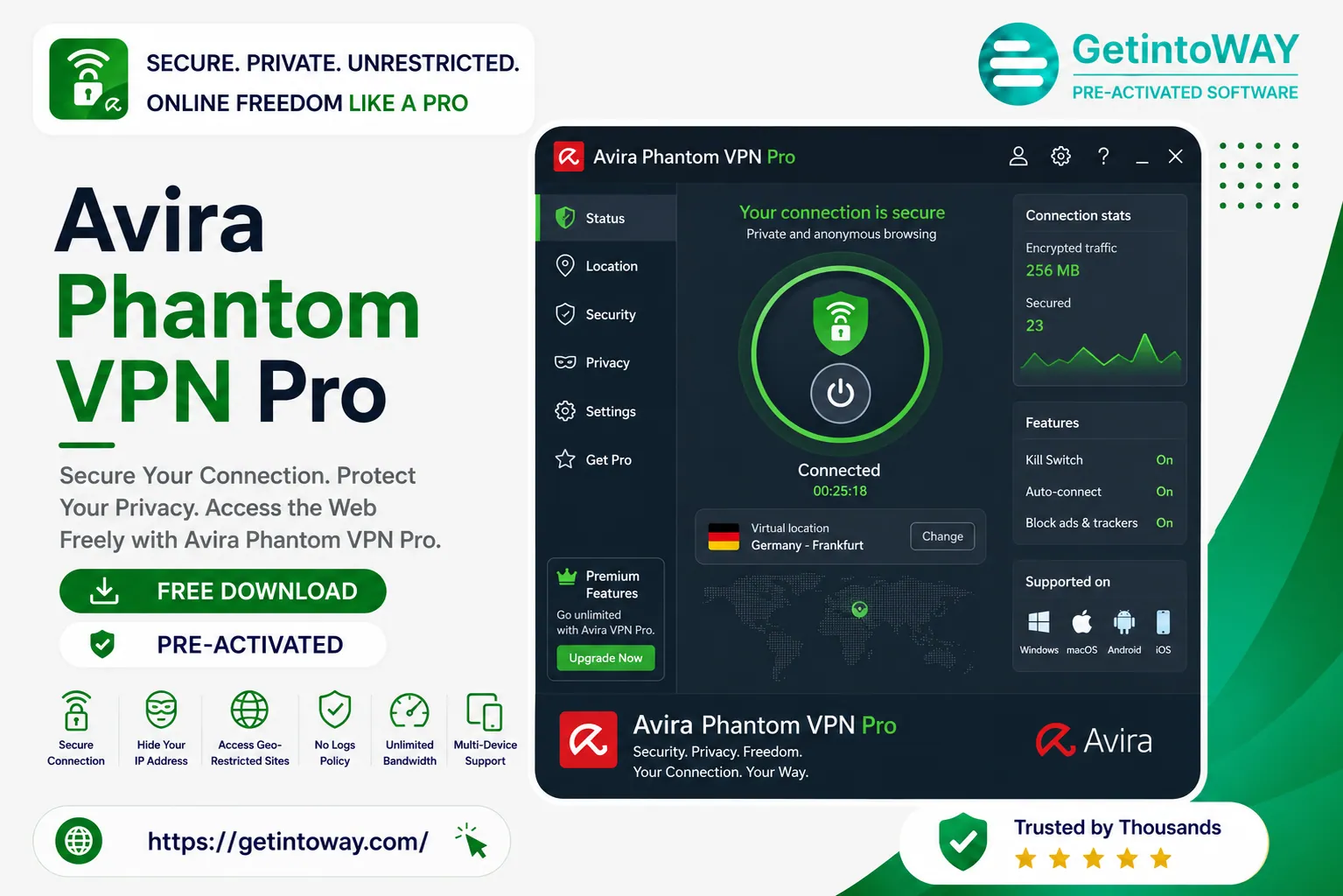 Avira Phantom VPN Pro 2.47.1.24783 Avira Phantom VPN Pro Pre-Activated