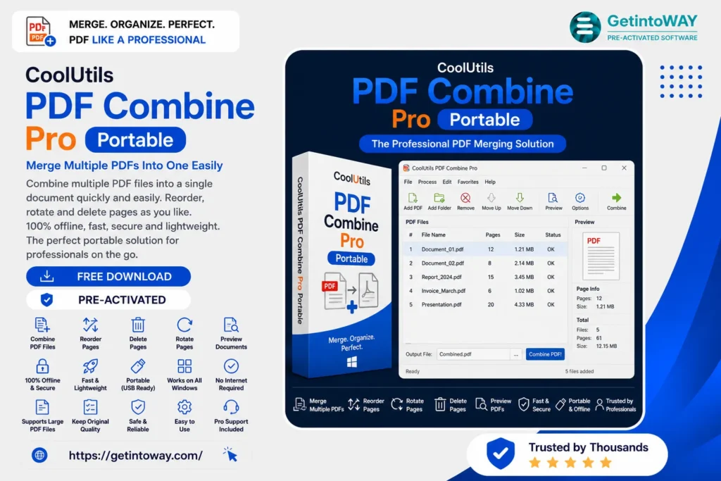 CoolUtils PDF Combine Pro 4.2.0.155 Portable CoolUtils PDF Combine Pro Portable Pre-Activated