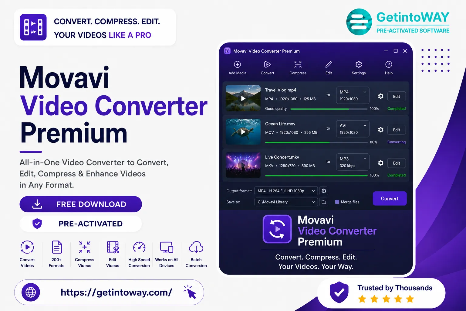 Movavi Video Converter Premium 24.5.1 Movavi Video Converter Premium Pre-Activated