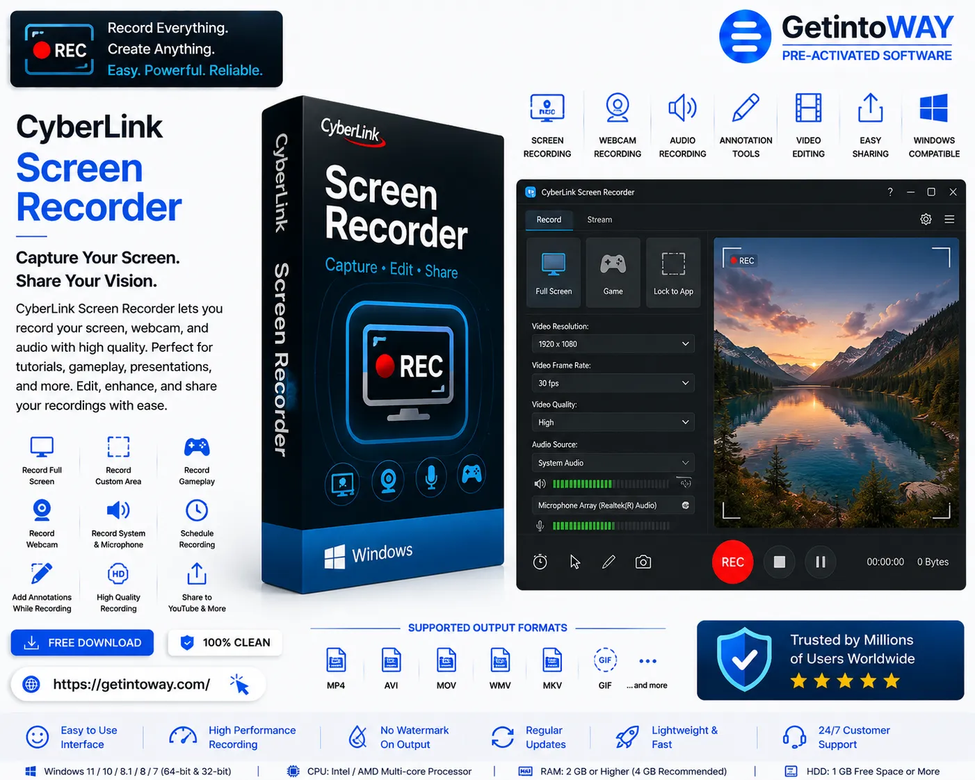 CyberLink Screen Recorder 4.4.1.31540 Deluxe CyberLink Screen Recorder Pre-Activated