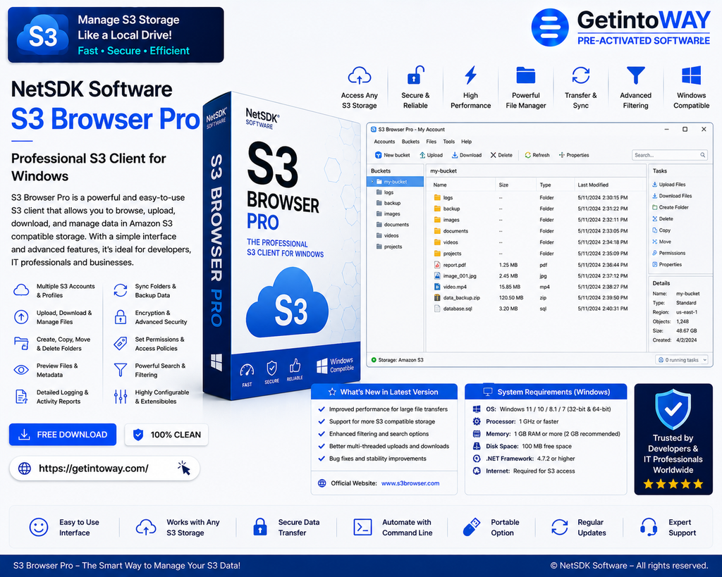NetSDK Software S3 Browser Pro