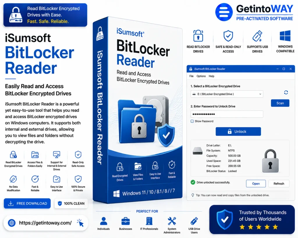 iSumsoft BitLocker Reader 3.2.3.3 iSumsoft BitLocker Reader 3.2.3.3 | GetintoWAY