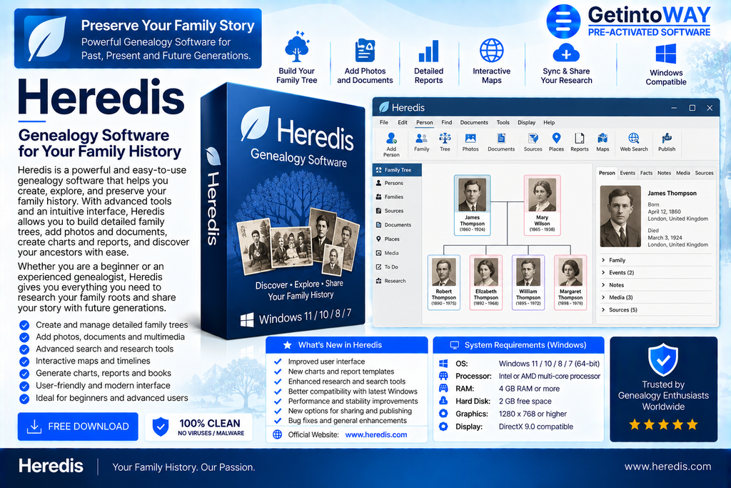 Heredis 2027 v27.0 Heredis Pre-Activated