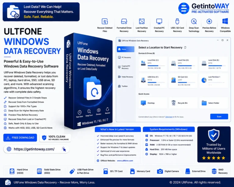 UltFone Windows Data Recovery Pre-Activated