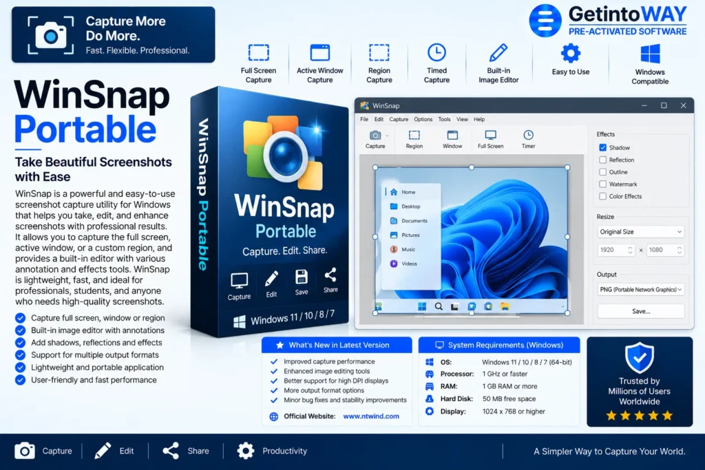 WinSnap 6.3.1 Portable WinSnap Portable Pre-Activated