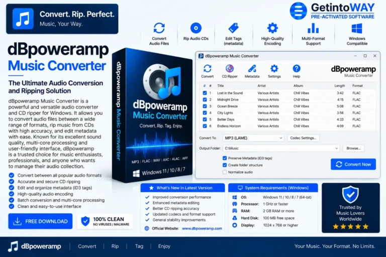 Illustrate dBpoweramp Music Converter Pre-Activated