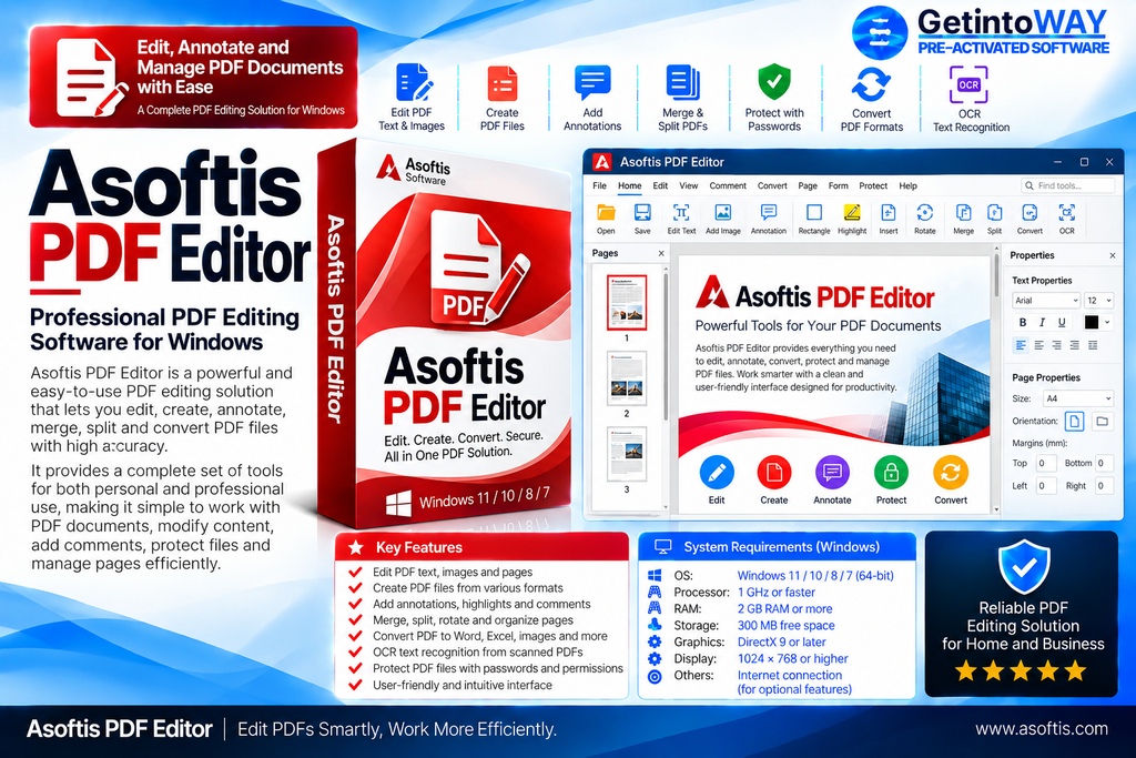 Asoftis PDF Editor Pre-Activated