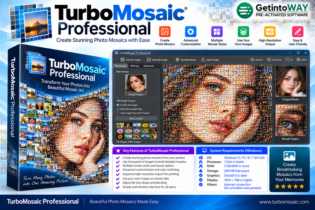 TurboMosaic Professional Pre-Activated